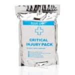 BS 8599-1:2019 Compliant Critical Injury Pack with Tourniquet, Trauma Dressings, and Haemostatic Supplies for Workplace Emergencies.