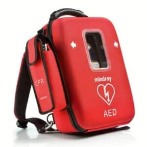 red and black aed backpack case