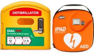 iPAD SP1 Semi-Auto Defibrillator & DefibCaddy Outdoor Locked Package