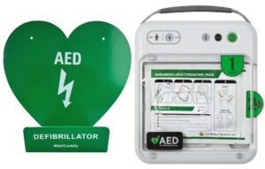 iPAD NFK200 Defibrillator & Incaddy Green Wall Hanger Package