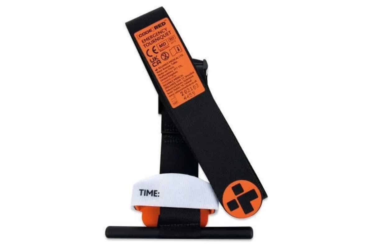 Front view of a torniquet.