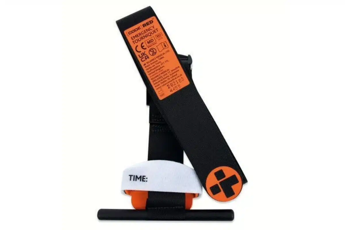 Front view of a torniquet.