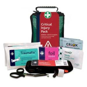 Critical Injury Pack in Stockholm Bag: BS 8599-1:2019 Compliant