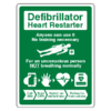 Defibrillator Heart Restarter – Anyone Can Use It Sign on green background