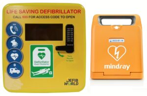 Mindray C1A Fully Automatic Defibrillator and 4000 Secure Cabinet Outdoor Package