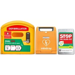 C1A Fully Mindray AED, Defibrillator Cabinet and Bleed Kit Package