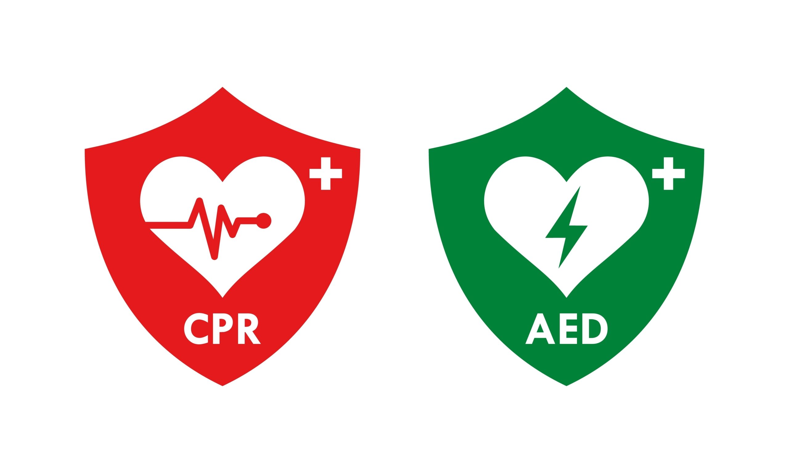 CPR and AED icons used for the "CPR and First Aid Training" category to represent lifesaving techniques, essential for understanding cardiac emergency response.